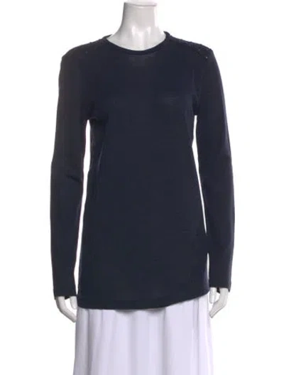 Pre-owned Brunello Cucinelli Wool Crew Neck Top In Blue