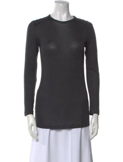 Pre-owned Brunello Cucinelli Wool Crew Neck Top In Gray