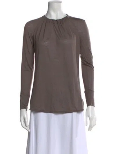 Pre-owned Brunello Cucinelli Wool Crew Neck Top In Neutral