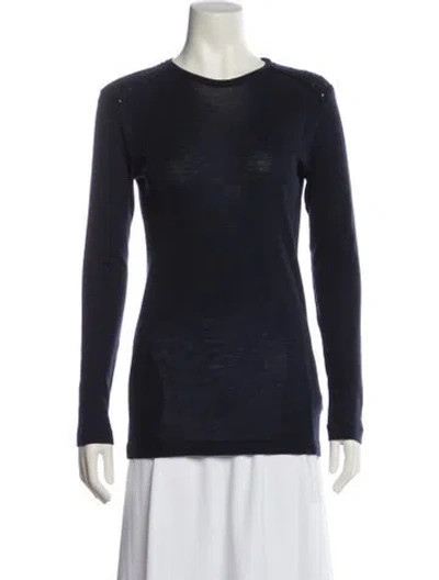 Pre-owned Brunello Cucinelli Wool Crew Neck T-shirt In Blue