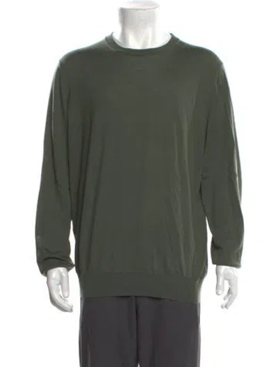 Pre-owned Brunello Cucinelli Wool Crew Neck T-shirt In Green
