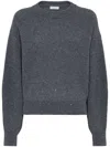 Brunello Cucinelli Sequin-embellished Jumper In Grey