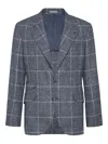 Brunello Cucinelli Deconstructed Cavallo Blazer In Gray