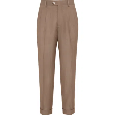 BRUNELLO CUCINELLI BRUNELLO CUCINELLI WOOL DENIM TROUSERS