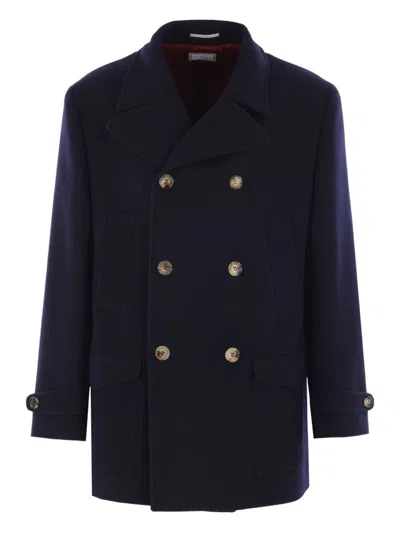 BRUNELLO CUCINELLI BRUNELLO CUCINELLI WOOL DOUBLE-BREASTED COAT