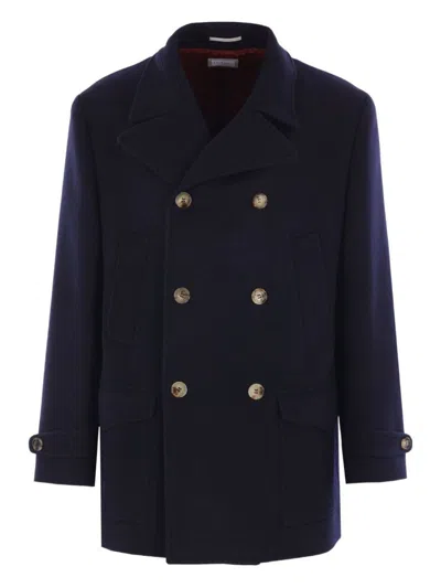 BRUNELLO CUCINELLI BRUNELLO CUCINELLI WOOL DOUBLE-BREASTED COAT