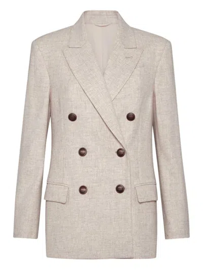 BRUNELLO CUCINELLI BRUNELLO CUCINELLI WOOL DOUBLE-BREASTED JACKET