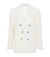 Brunello Cucinelli Wool Double-breasted Suit Jacket In Panama