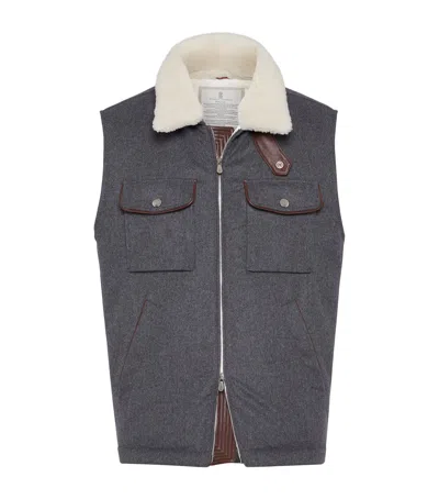 BRUNELLO CUCINELLI WOOL DOWN GILET