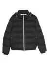Brunello Cucinelli Men Grey Quilted Design Hooded Neckline Zip Fastening Long Sleeves In Black