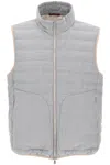 Brunello Cucinelli Quilted Nylon-shell Down Gilet In Grey