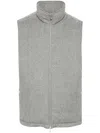 Brunello Cucinelli High-neck Wool Gilet In Light Grey