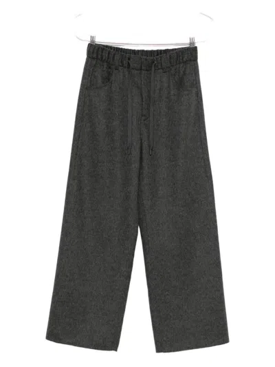 BRUNELLO CUCINELLI BRUNELLO CUCINELLI WOOL DRAWSTRING TROUSERS