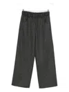 Brunello Cucinelli Women Wool Drawstring Trousers In Gray