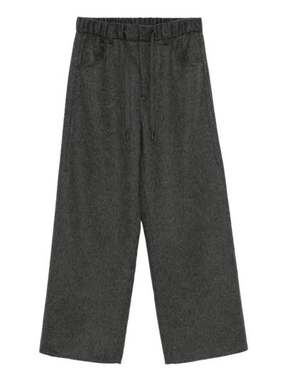 BRUNELLO CUCINELLI WOOL DRAWSTRING TROUSERS