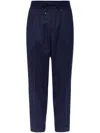 Brunello Cucinelli Leisure Fit Trousers With Double Pleats In Blue