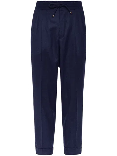 BRUNELLO CUCINELLI BRUNELLO CUCINELLI WOOL DRAWSTRING TROUSERS