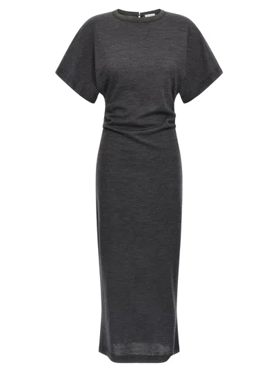 Brunello Cucinelli Wool Dress Dresses Gray