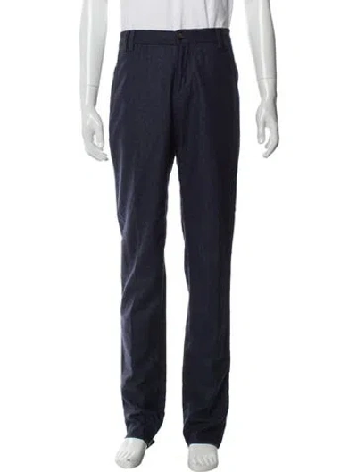 Pre-owned Brunello Cucinelli Wool Dress Pants In Blue
