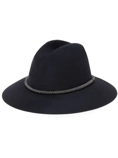 Brunello Cucinelli Wool Fedora In Black