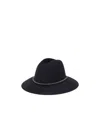 Brunello Cucinelli Wool Monili-braid Fedora In Black