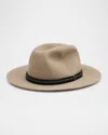 Brunello Cucinelli Wool Felt Fedora With Leather And Monili Band