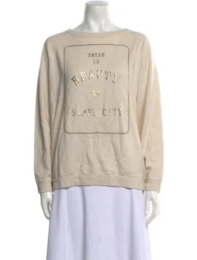 Pre-owned Brunello Cucinelli Wool Graphic Print Sweater In Neutral