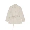 Brunello Cucinelli Beige Elastane Coat In Neutral