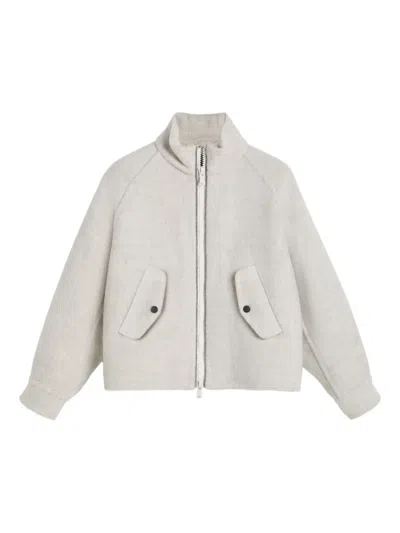 Brunello Cucinelli Kids' Wool Jacket In Grey
