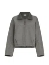 Brunello Cucinelli Wool Jacket In Grey