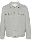 Brunello Cucinelli Wattierte Hemdjacke In Grey