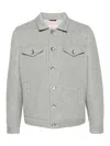 Brunello Cucinelli Wattierte Hemdjacke In Gris Claro