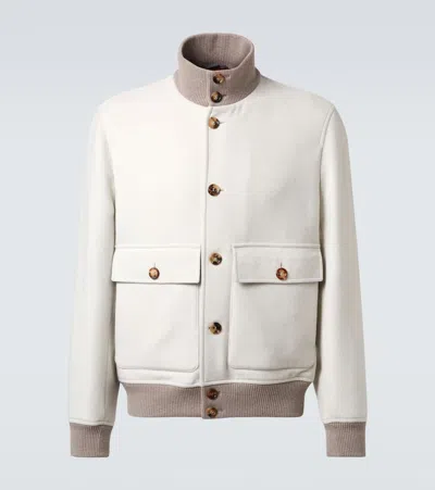 Brunello Cucinelli Wool Jacket In White