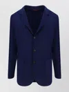 Brunello Cucinelli Wool Jacket With Notch Lapel And Front Pockets In Blue