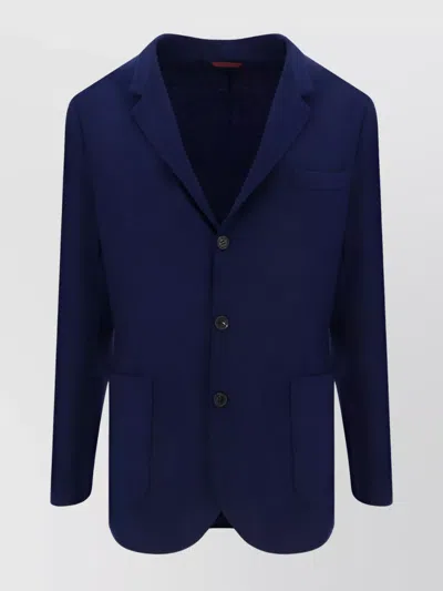 BRUNELLO CUCINELLI WOOL JACKET WITH NOTCH LAPEL AND FRONT POCKETS