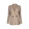 Brunello Cucinelli Wool Jacket Women In Brown
