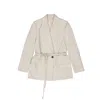 Brunello Cucinelli Beige Elastane Coat In Neutral