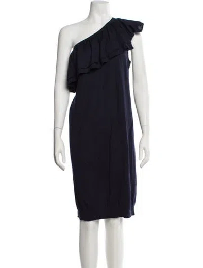 Pre-owned Brunello Cucinelli Wool Knee-length Dress In Blue