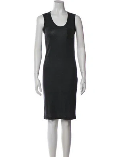 Pre-owned Brunello Cucinelli Wool Knee-length Dress In Gray