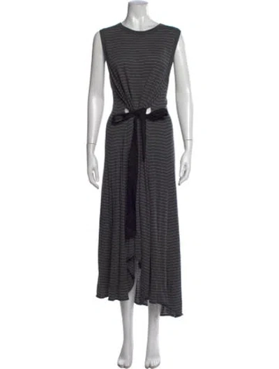 Pre-owned Brunello Cucinelli Wool Long Dress In Grey