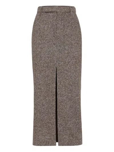 BRUNELLO CUCINELLI BRUNELLO CUCINELLI WOOL LONG SKIRT