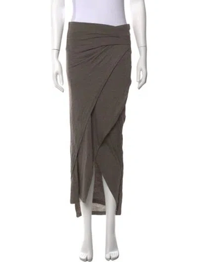 Pre-owned Brunello Cucinelli Wool Long Skirt In Grey