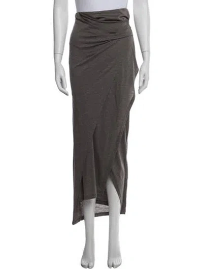Pre-owned Brunello Cucinelli Wool Long Skirt In Grey