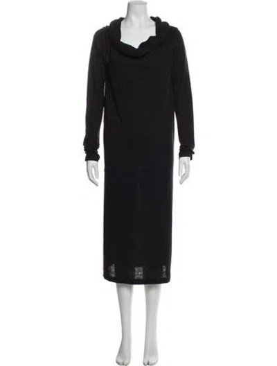 Pre-owned Brunello Cucinelli Wool Midi Length Dress In Blue