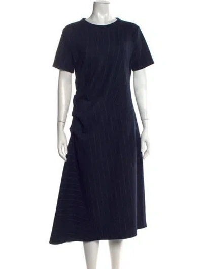 Pre-owned Brunello Cucinelli Wool Midi Length Dress In Blue