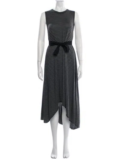 Pre-owned Brunello Cucinelli Wool Midi Length Dress In Grey