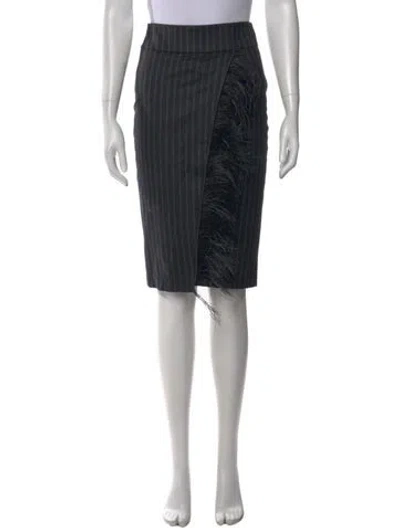 Pre-owned Brunello Cucinelli Wool Midi Length Skirt In Gray