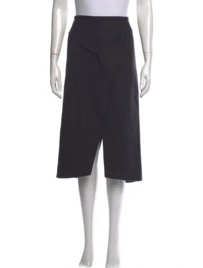 Pre-owned Brunello Cucinelli Wool Midi Length Skirt In Gray
