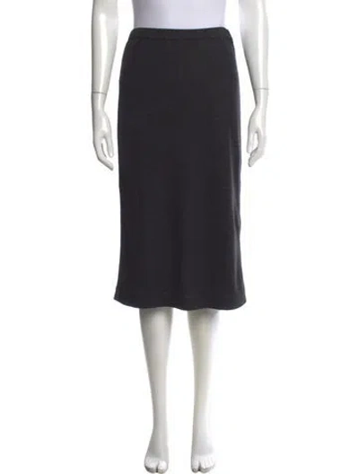 Pre-owned Brunello Cucinelli Wool Midi Length Skirt In Gray
