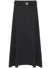 Brunello Cucinelli Wool Midi Skirt In Black